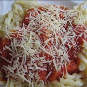 Spaghetti with Cheese and Sauce