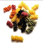 Tipical Italian Pasta Tagliatelle and Fusilli